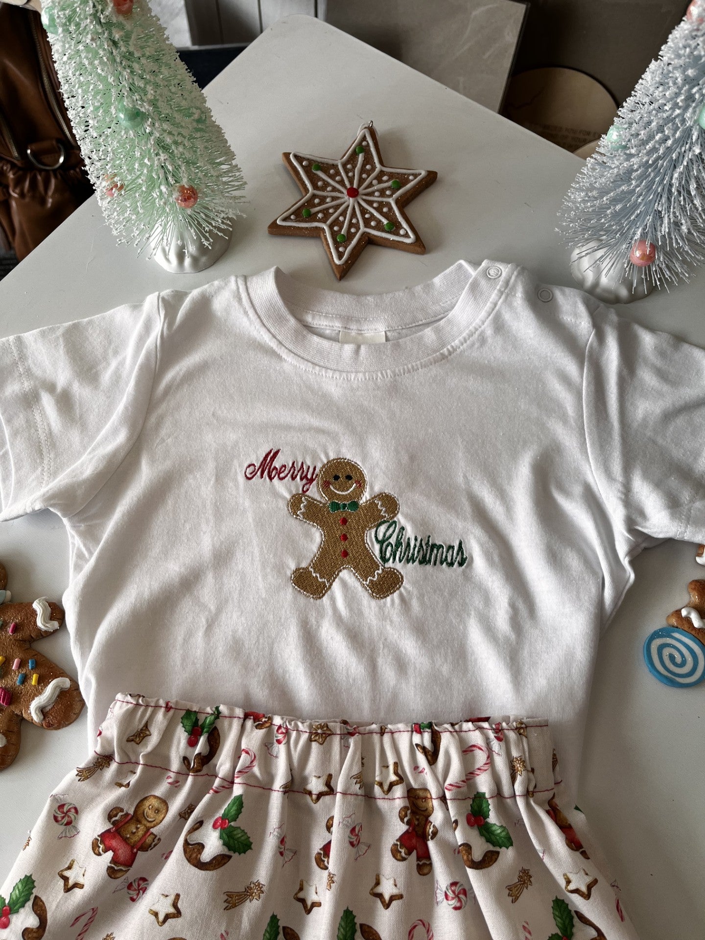 Ginger bread Boy Christmas outfit-Everly Lane