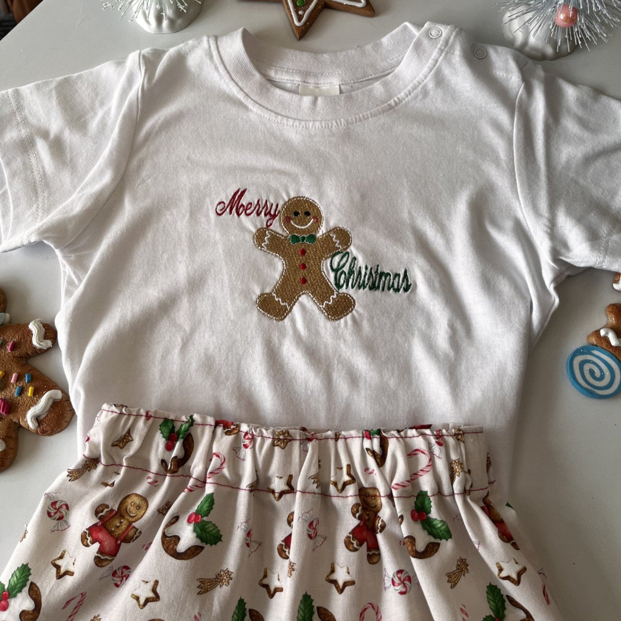 Ginger bread Boy Christmas outfit-Everly Lane