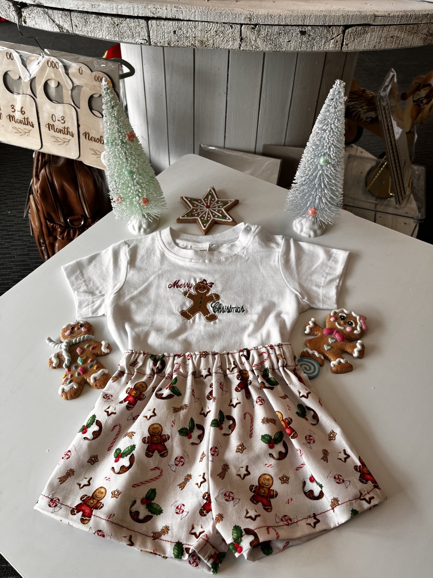 Ginger bread Girl Christmas outfit-Everly Lane