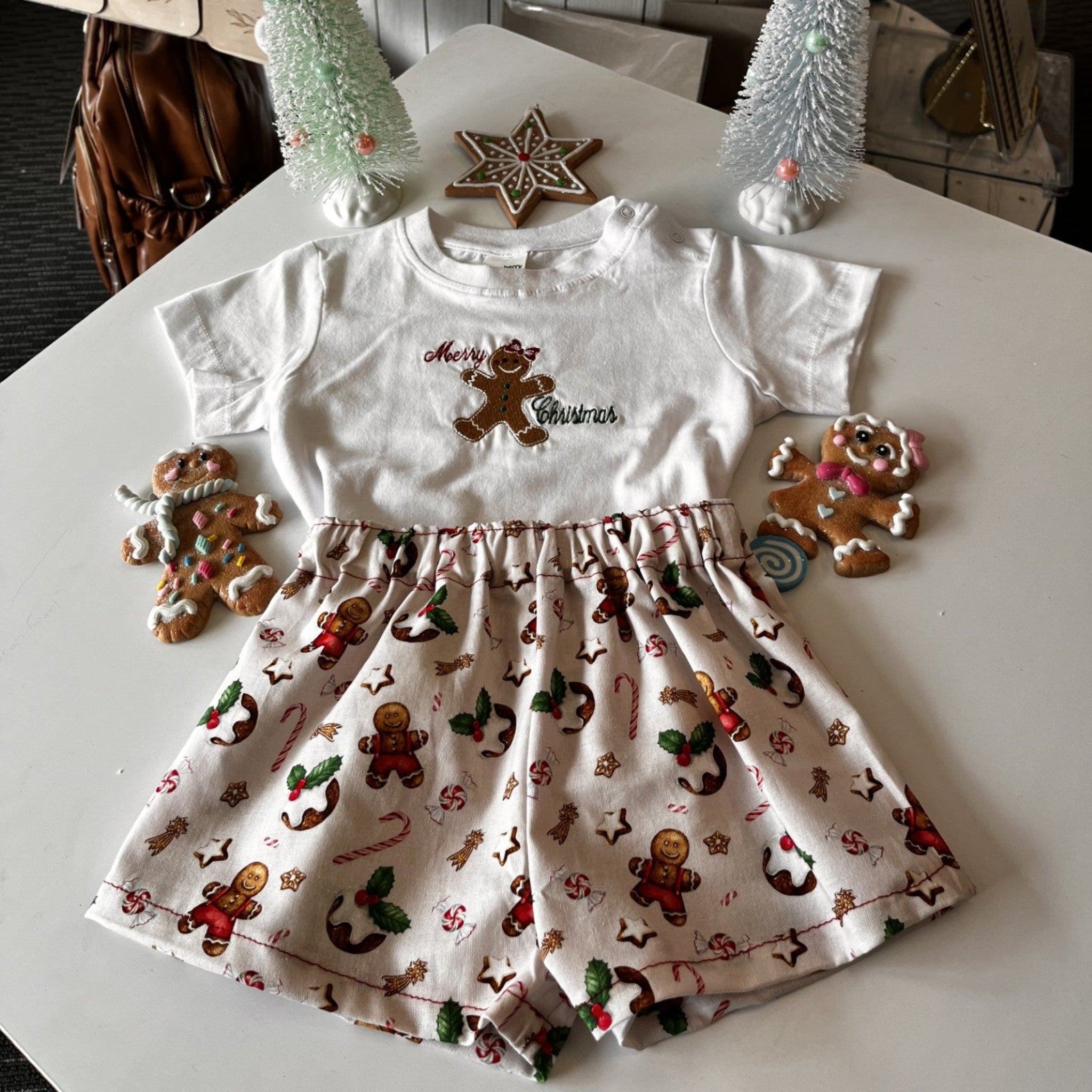 Ginger bread Girl Christmas outfit-Everly Lane