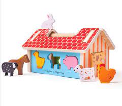 Farm Shape Sorter House-Bigjigs/Artiwood