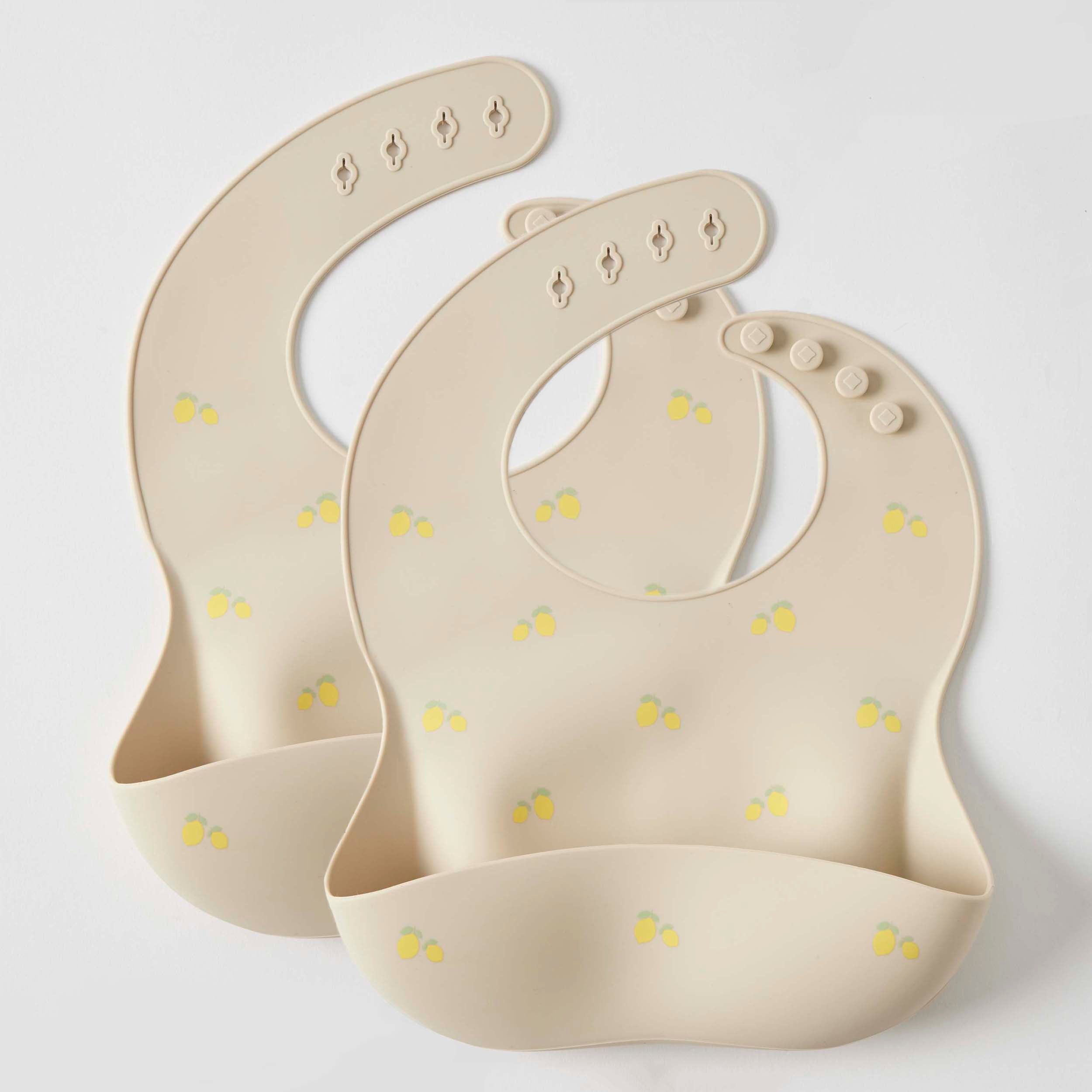 Lemon Silicone Bibs set of 2-Nordic Kids