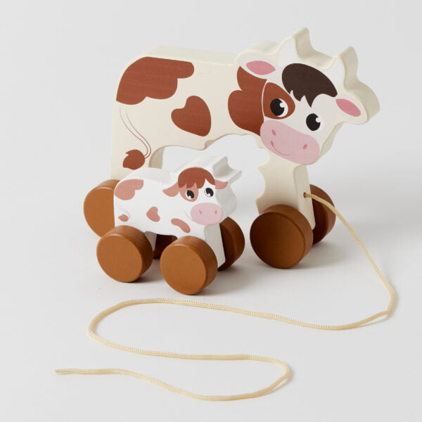 Pull Along Cow & Baby-Zookabee