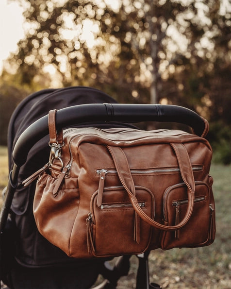 Vegan Leather Carry All Nappy Bag-Oioi