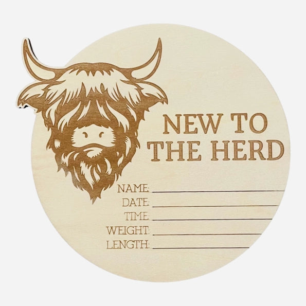 New to the Herd Birth Announcement Disc-Timber Tinkers