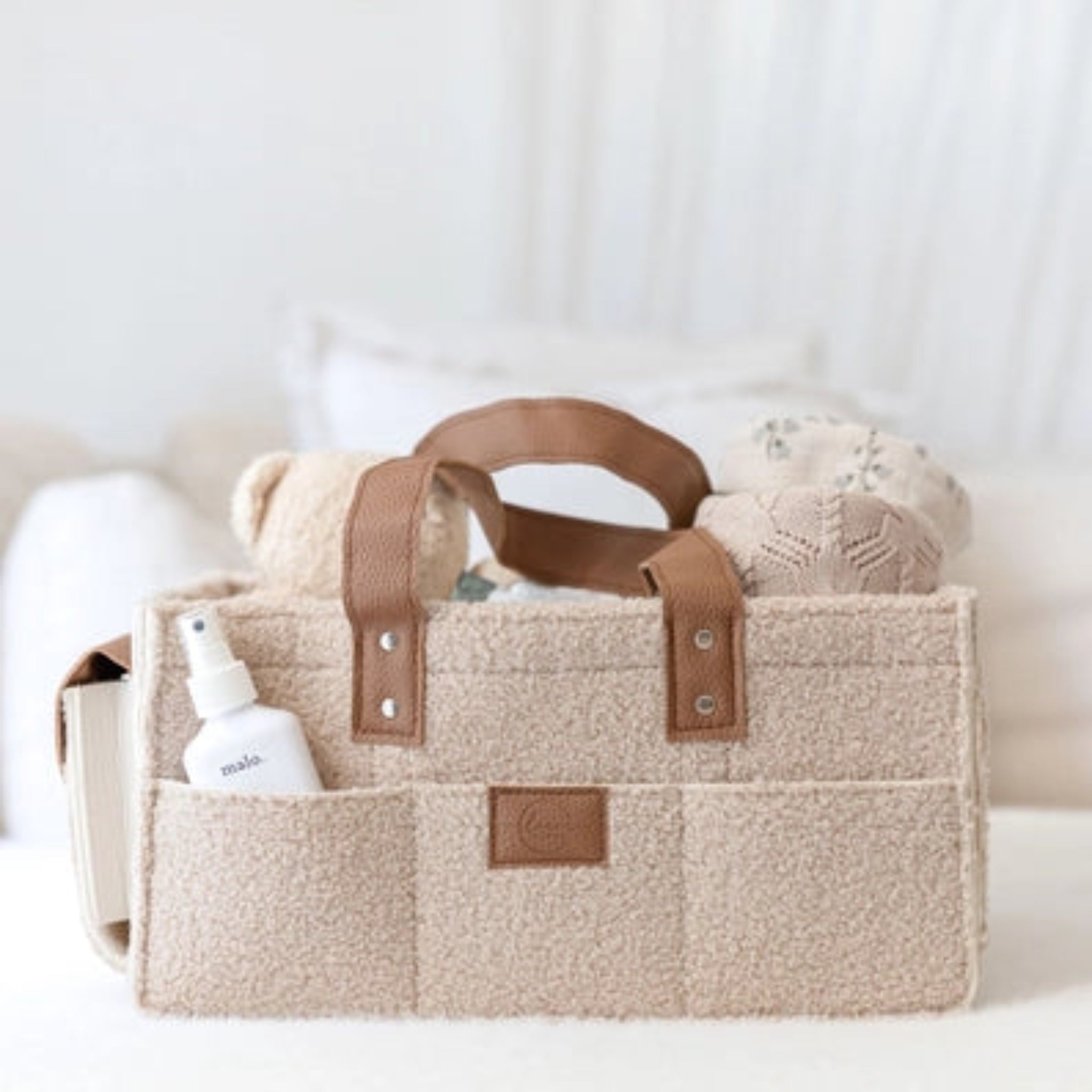 Nappy Caddy Nude -Linen Label