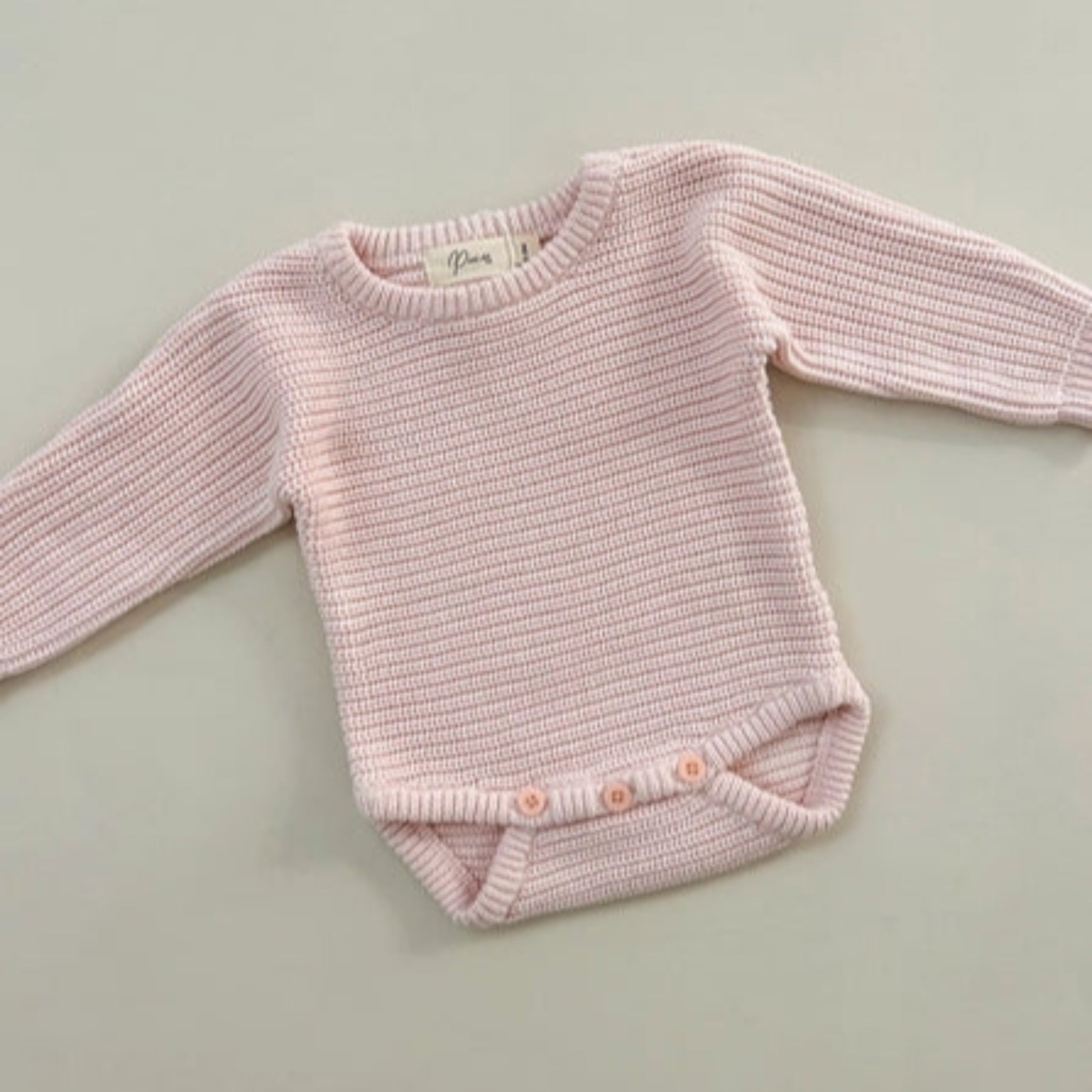 Ribbed Romper Baby Pink- Petite & Co