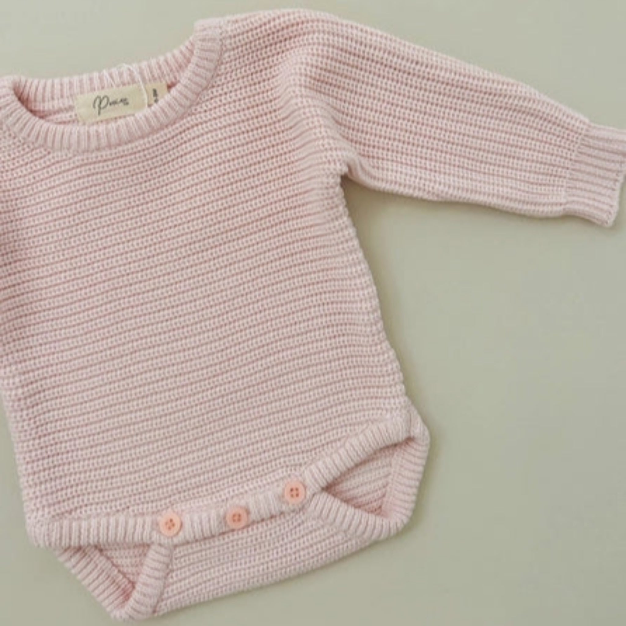 Ribbed Romper Baby Pink- Petite & Co