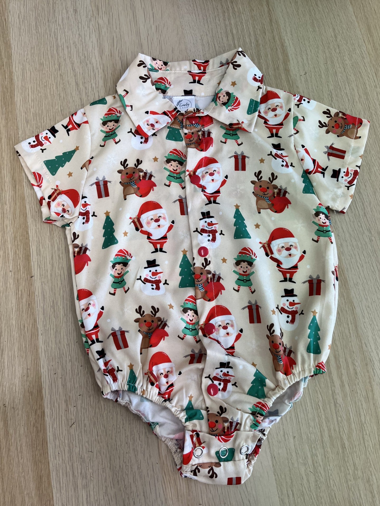 Mr Elf Christmas Romper-Everly Lane