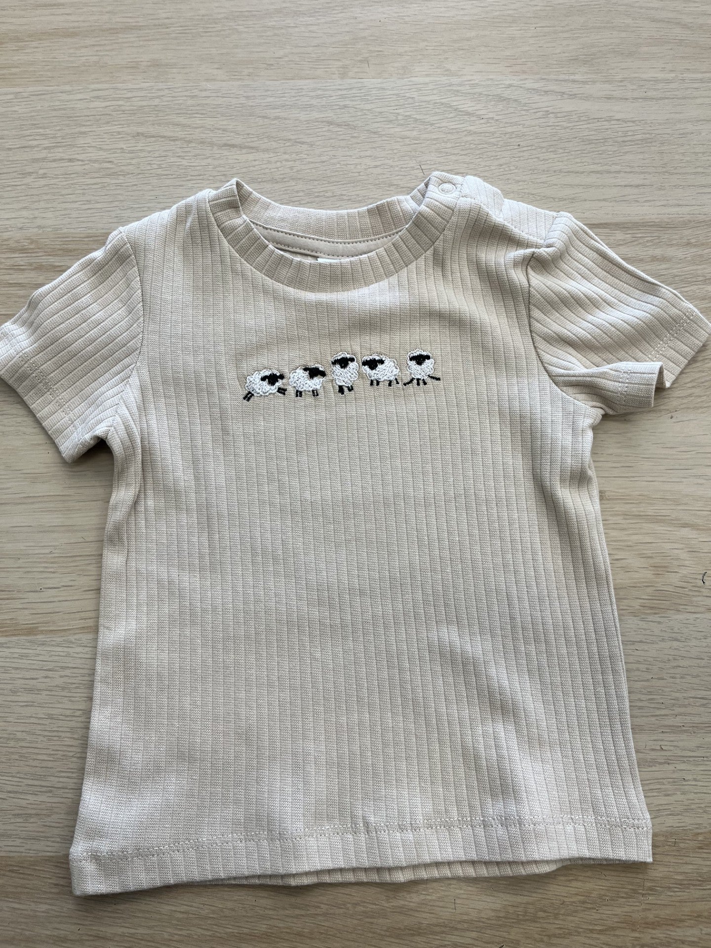 Sheep Casual embroidered T-Shirt- Everly Lane