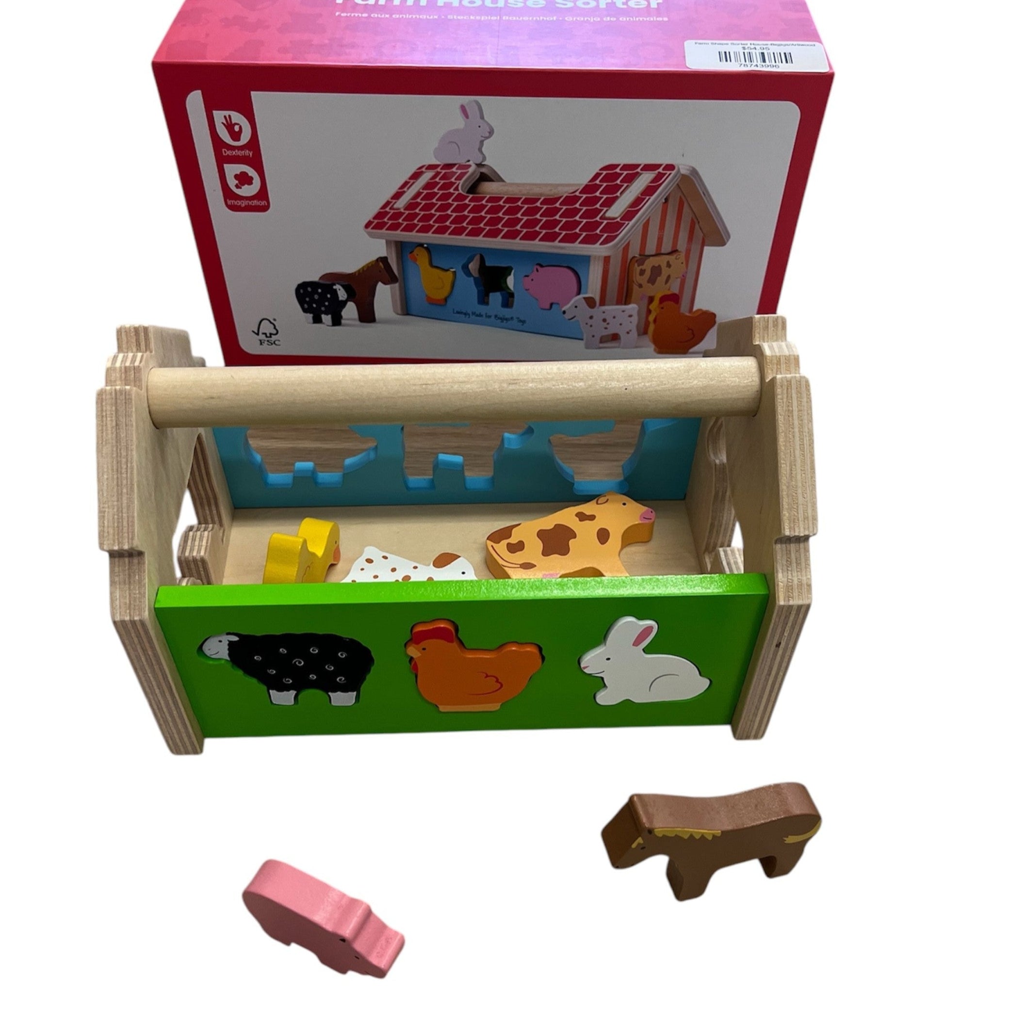 Farm Shape Sorter House-Bigjigs/Artiwood