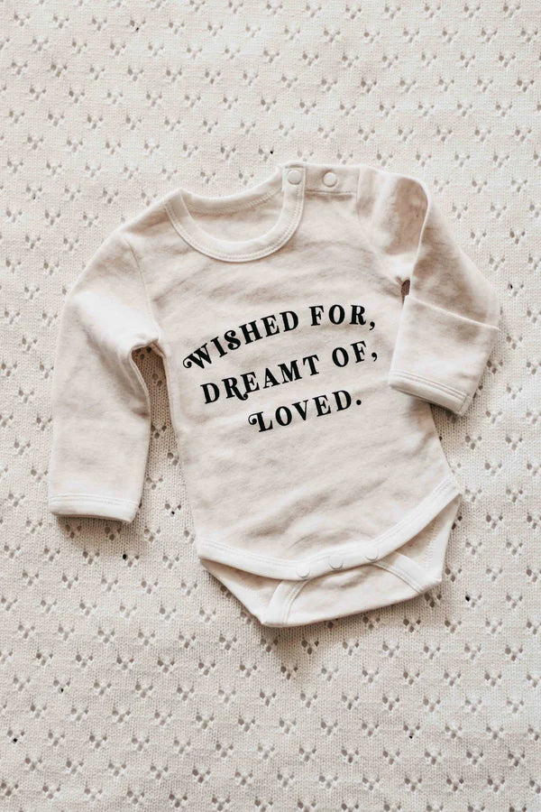 Wished For Dreamt Of Loved Bodysuit-Bencer & Hazelnut