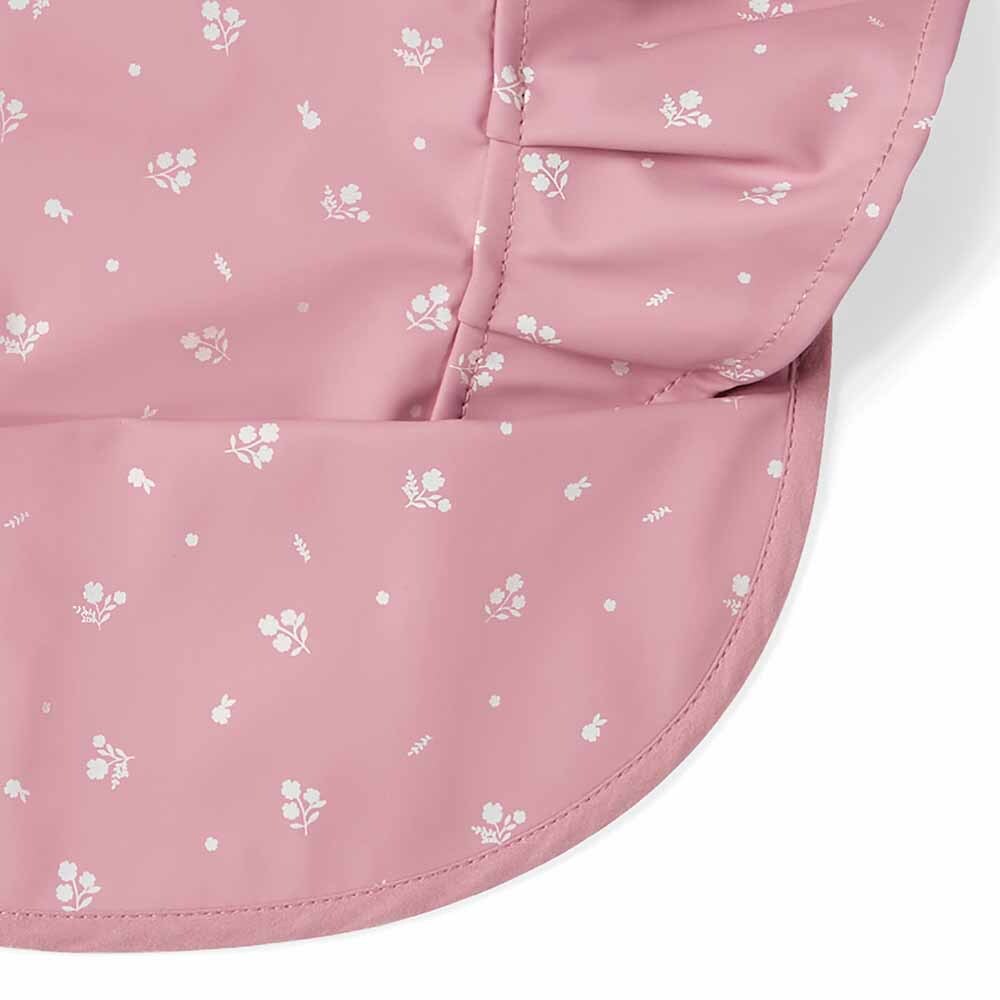 Pink Fleur Snuggle Bib Waterproof-Snuggle Hunny