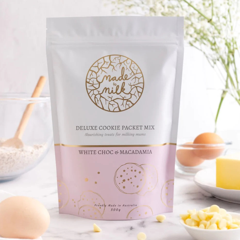 White Choc & Macadamia  Lactation Cookie Mix-Made to Milk